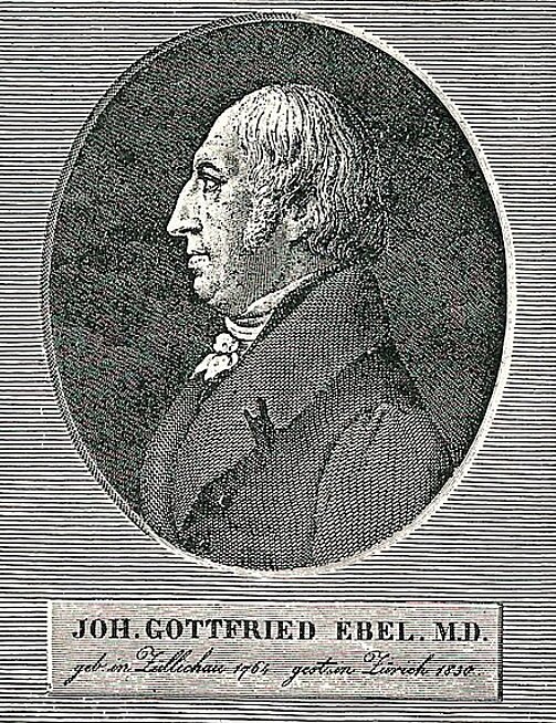 Johann Gottfried Ebel (1764-1830) gilt als einer der Begründer des Schweizer Tourismuswesens. Der studierte Mediziner verfasste zahlreiche Reiseberichte.