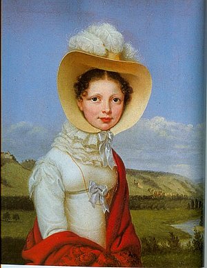 Katharina Pawlowna von Württemberg (1788-1819) war die Tochter Zar Paul. I. und Schwester Zar Alexander I. von Russland. Sie heiratete zunächst Herzog Georg von Oldenburg und dann Wilhelm I. von Württemberg. 