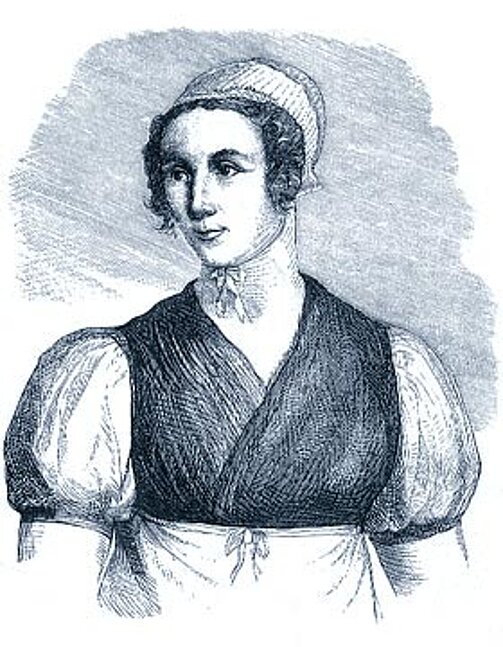 Johanna Stegen (1793-1842) versorgte im Kampf um Lüneburg am 02.04.1813 die preußischen Truppen mit Kugeln und Schießpulver, was letztlich zum sieg führte.