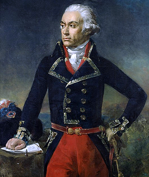 Charles François Dumouriez (1739-1823) war ein General der französischen Revolutionsarmee, der nach Anfangserfolgen im Jahre 1792, sich gegen die radikale Politik des Nationalkonvents wandte und letztlich die Armee verließ um sein eigenes Leben in österreichischer Gefangenschaft zu sichern.
