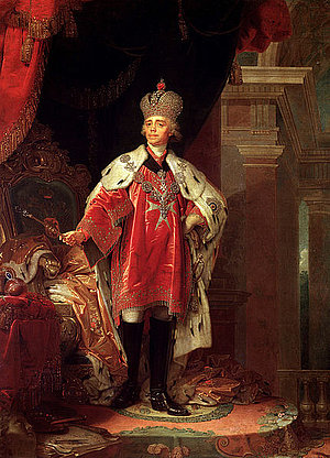 Paul I. von Russland (1754-1801) war ab 1796 russischer Zar. Er wandte sich komplett von der Politik seiner Mutter ab und trat zunächst auf Seiten der Koalition in den Krieg gegen das revolutionäre Frankreich. Er beendete auch die langen Kriege mit dem 