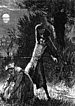 Illustration "Schäffer versetzte der älteren Schwester ein paar Schläge auf den Kopf.“ aus Temmes „Criminal-Bibliothek“, um 1875.
