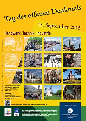 Plakat zum »Tag des Offenen Denkmals« 2015 der Deutschen Stiftung Denkmalschutz