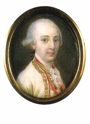 Friedrich Josias von Sachsen-Coburg-Saaalfeld (1737-1815) war kaiserlicher Feldmarschall und Befehlshaber der Truppen in den österreichischen Niederlanden zwischen 1792 und 1794. Nach der Niederlage von Fleures zog er sich ins Privatleben zurück.