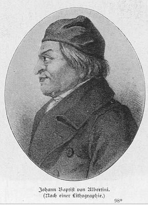 Johann Baptist von Albertini (1769-1831) war Bischof der Herrmhuter Brüdergemeine, Liederdichter und Botaniker.