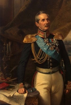 Peter Andrejewitsch Kleinmichel (1789-1869) nahm an der Schlacht von Borodino und dem Feldzügen von 1813/14 teil. Später sollte er General der Infanterie und Kriegsminister unter Zar Nikolaus werden.