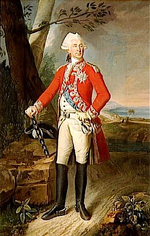 Charles Eugène La Croix de Castries (1727-1801) war ein französicher Marschall Kriegsminister Louis XVI., der nach Ausbruch der Französischen Revolution Frankreich verließ und sich den Emigranten um den Duc d'Artois anschloss.