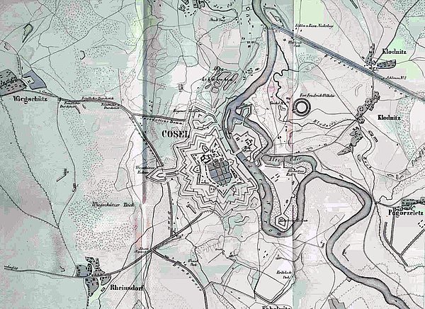 Karte der Festung Cosel 1807