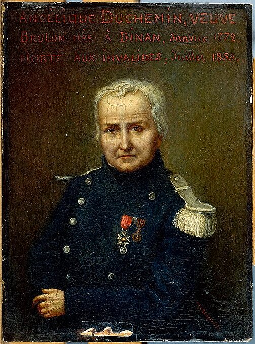 Marie Angelique Duchemin (1772-1859) nahm in den Reihen der 42. Demi-Brigade an den Kämpfen auf Korsika während der Französischen Revolution teil und war 1851 die erste Frau, die in die Ehrenlegion Aufnahme fand. Napoléon I. lehnte die Auszeichnung ab.