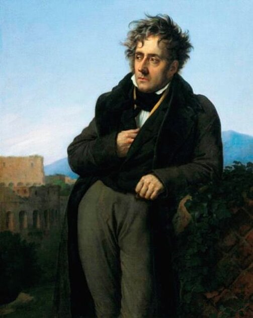 François René de Chateabriand (1768-1848) war ein französischer Schriftsteller und Diplomat und Außenminister des französischen Köings Louis XVIII. 