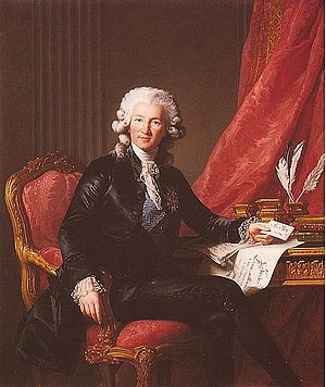 Charles Alexandré de Calonne (1734-1802) war französischer Minister unter Louis XVI. der in den 1780er Jahren den drohenden Staatsbankrott durch die Einberufung der Notablenversammlung zu verhindern suchte. Doch diese lehnte seine Pläne für eine allge