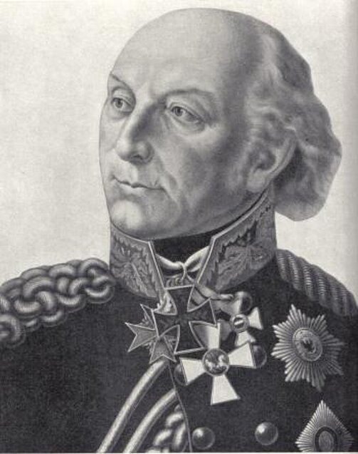 Hans David Ludwig Yorck von Wartenburg (1759-1830) war ein preußischer Generalfeldmarschall. Durch die Unterzeichnung der Konvention von Tauroggen am 30.12.1812 leitete er den preußischen Befreiungskrieg des Jahres 1813 ein und wurde durch seinen Sieg b