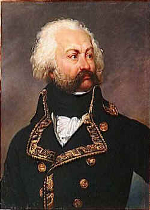 Adam Philippe Custine (1740-1793) war französischer Revolutionsgeneral. Im Jahre 1792 eroberte er den deutschen Südwesten und starb im folgenden Jahre unter der Guillotine.