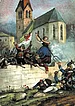 Katharina Lamz (1771-1854) war ein einfaches Dienstmädchen, das während des französischen Angriffes auf das Tiroler Dorf Spinges am 02.04.1797 plötzlich mit einer Mistgabel bewaffnet auf der Friedhofsmauer stand und gegen die Franzosen ankämpfte. Bis weit nach ihrem Tode blieb ihre Identität geheim.