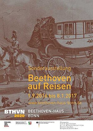 Ausstellungsplakat »Beethoven auf Reisen« des Bonner Beethoven-Hauses