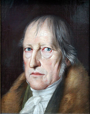 Der Berliner Philosoph Georg Wilhelm Friedrich Hegel (1770-1831) nach einem Gemälde von Jakob Schlesinger (1792-1855)