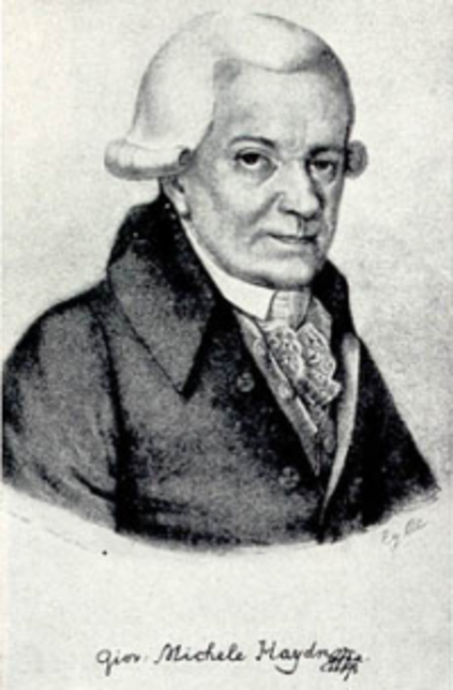 Johann Michael Haydn (1737-1806) war Hofkomponist in Salzburg und wurde insbesondere durch seine »Deutsche Hochmesse« in der katholischen Gottesdienstlithurgie bedeutend. Er war der Bruder von Joseph Haydn.