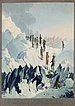 Besteigung des Mont Blanc durch Horace Bénédict de Saussure und 19 weiterer Wissenschaftler unter Führung von Jacques Balmat im Jahre 1790 zur Durchführung wissenschaftlicher Experimente.
