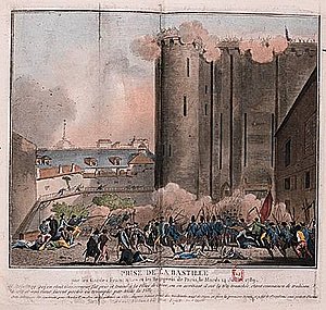 Janinet, Jean-Francois: Sturm der Garde auf die Bastille am 14.07.1789