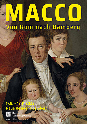 Plakat zur Ausstellung »MACCO - Von Rom nach Bamberg« vom 17.09. - 13.11.2022 in der Neuen Residenz Bamberg